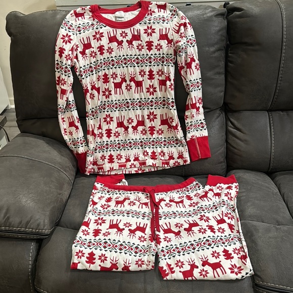 Hanna Andersson Dear Dear Long John Pajama set size medium - Picture 2 of 8